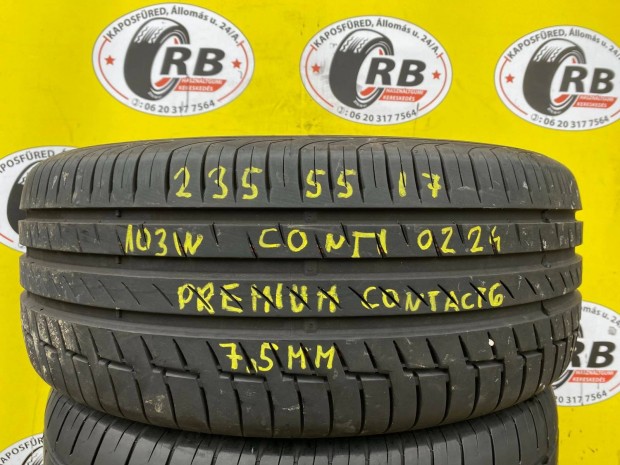 1db 235/55 r17 Continental nyri 2024, 7,5mm, 40000ft