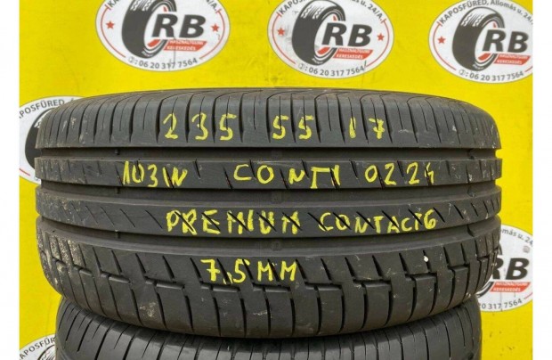 1db 235/55 r17 Continental nyári 2024, 7,5mm, 40000ft