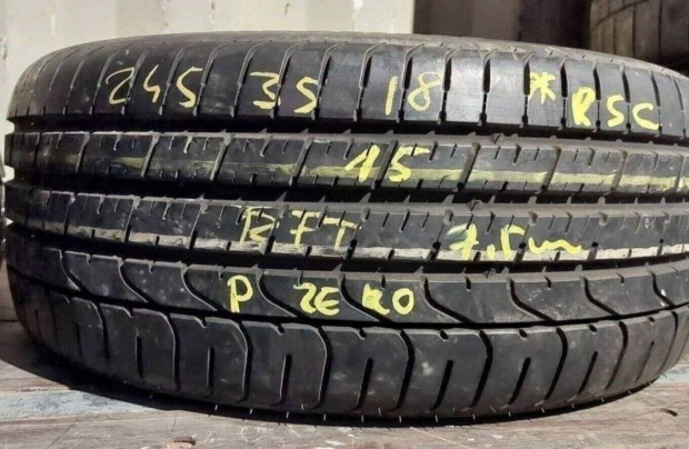 1db 245/35 r18 Pirelli P Zero RFT nyári 2015 7,5mm 13000 Ft