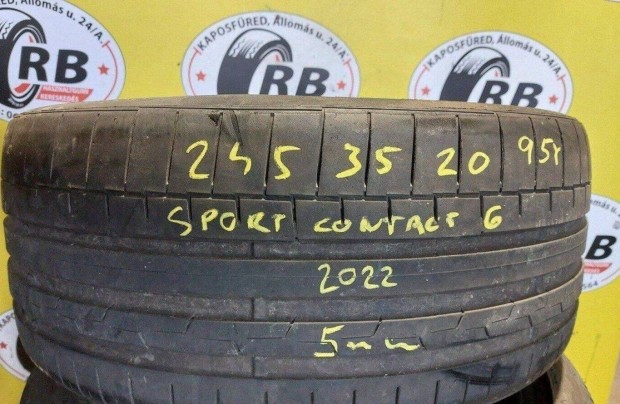 1db 245/35 r20 Continental nyri 2022 5mm 15000 Ft