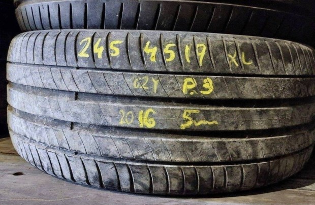 1db 245/45 r19 Michelin Primacy 3 nyri 2016 5mm 13000 Ft