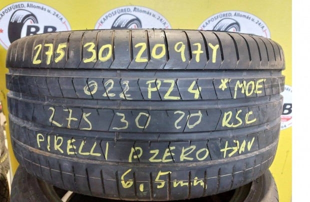 1db 275/30 r20 Pirelli P Zero RSC nyri 2022 6,5mm 50000 Ft