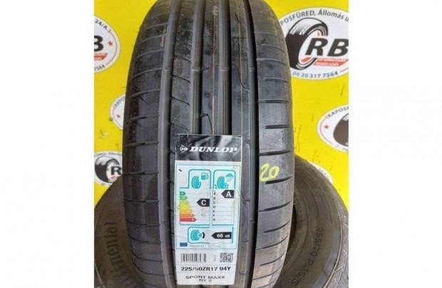 1db Új nyári 225/50 r17 Új Dunlop Sport Maxx RT2 2020 25000ft