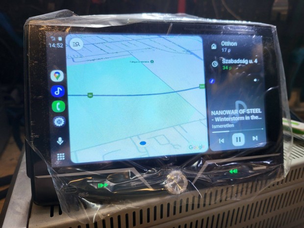1din 7" fejegység (A. auto/carplay, BT, Usb)