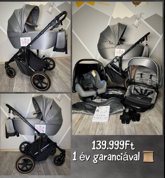 1v garival Kinderkraft Prime II 3:1 unisex szrke babakocsi 