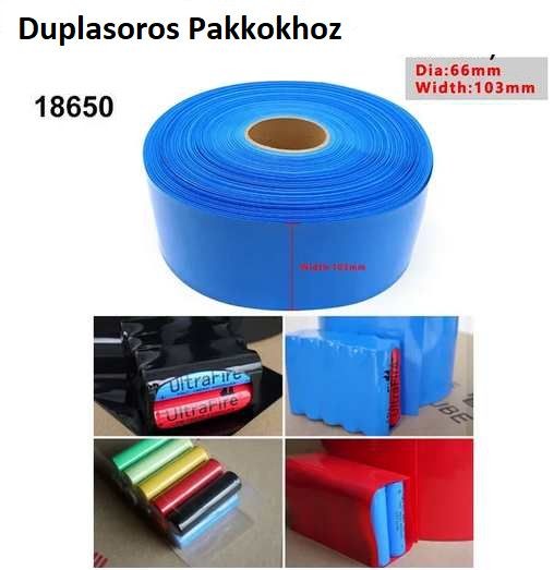 1m Zsugorflia 18650 Duplasoros Pakkokhoz Kk 103mm (5400)