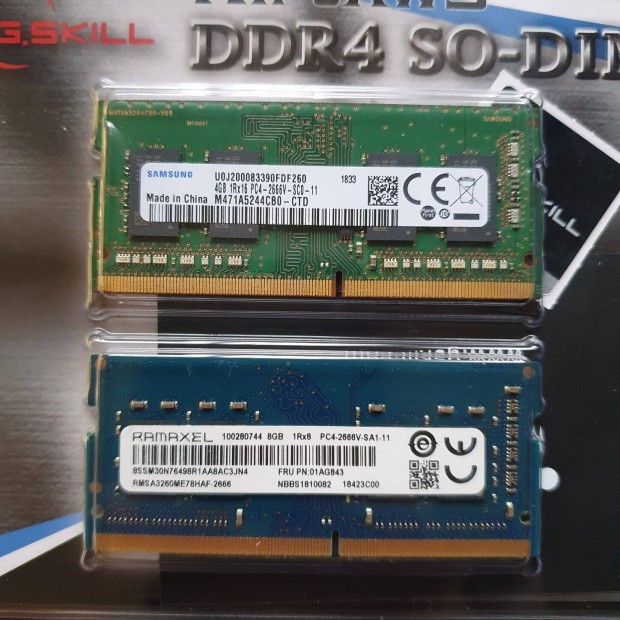 1x 8GB + 1x 4GB DDR4 2666MHz SO-DIMM laptop memria