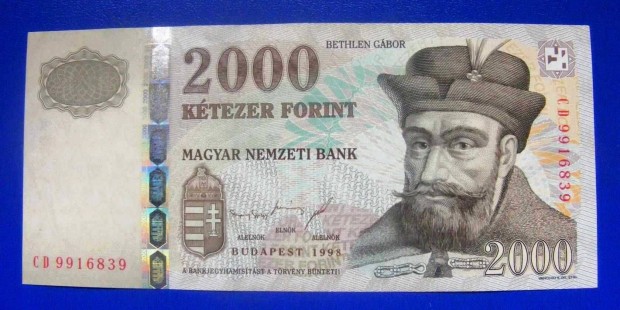 2000 forint 1998 CD UNC a Legritkbb ktezer forintos bankjegy!!!