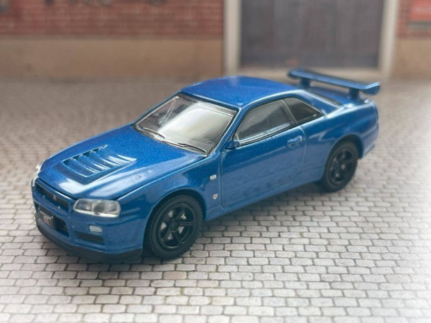 2002 Nissan Skyline GT-R (R34) modell aut - Greenlight 1:64 mret