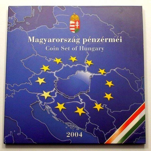 2004 Forgalmi Érme Sor PP Proof - Uniós csatlakozás - EU 50Ft-ossal! _