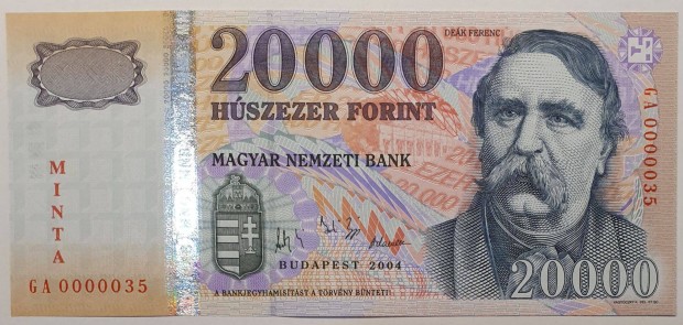 2004-es Minta 20000 Ft-os Bankjegy