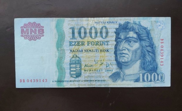 2005 1000 forintos zld csik szp llapot Db