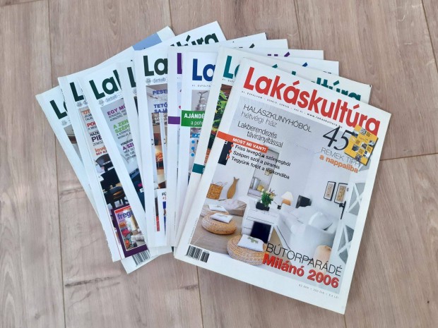 2005-2006-os Lakskultra magazinok 9 darab