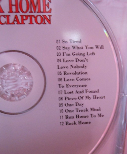 2005-s CD Eric Clapton stdialbum Back Home cmmel elad