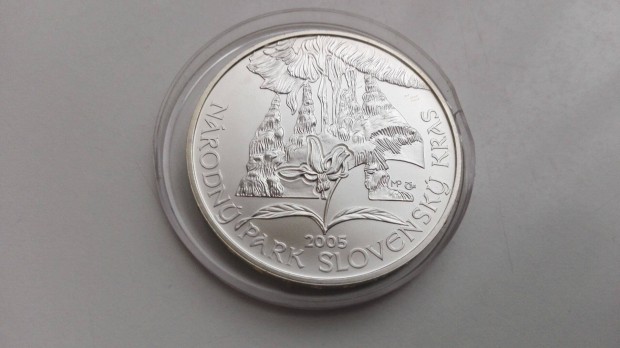 2005-s Szlovk ezst 500 korona "Kras Nemzeti Park" Ritka db