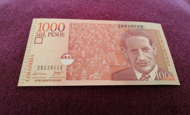 2007 / 1000 Pesos UNC Kolumbia (WW)