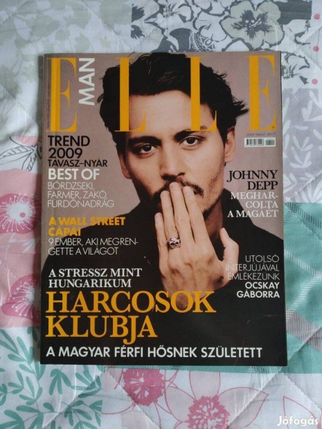2009/tavasz Elle Man magazin, Johnny Depp