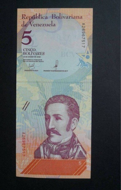 2018 / 5 Bolivares UNC Venezuela (MM)