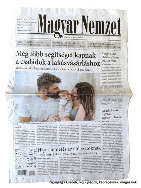 2019 jnius 28 / Magyar Nemzet / Eredeti, rgi jsgok