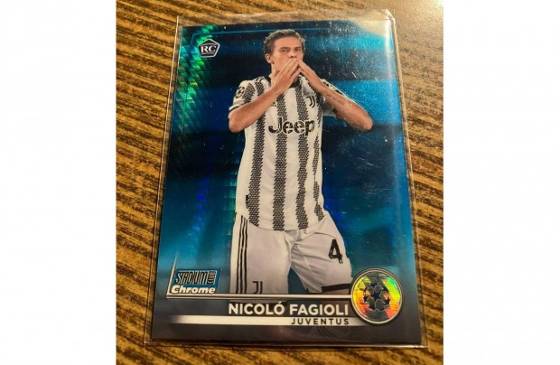 2022-23 Topps Stadium Club Chrome - Nicolo Fagioli RC - Aqua Wave - Ju