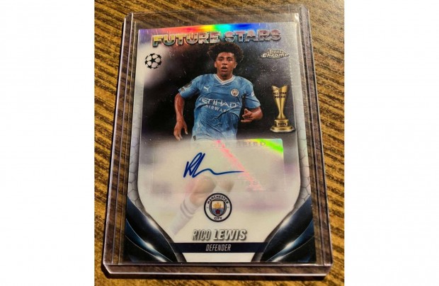 2023-24 Topps Chrome UCC - Rico Lewis auto - Future Stars - Man City