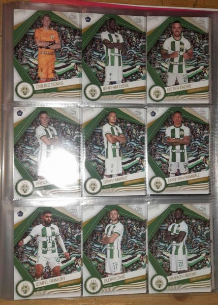 2023-24 Topps Ferencvrosi Fc  40 darabos teljes alapsor!