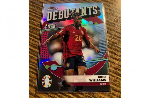 2023-24 Topps Finest Euro 2024 - Nico Williams - Debutants Insert