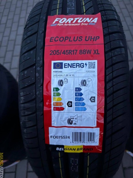 205/45R17 Fortuna Ecoplus UHP(XL),Új nyárigumi