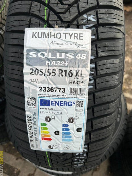 205/55R16 Kumho Solus 4S HA32+(XL),j ngy vszakos gumi