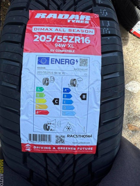 205/55R16 RADAR Dimax All Season (XL)