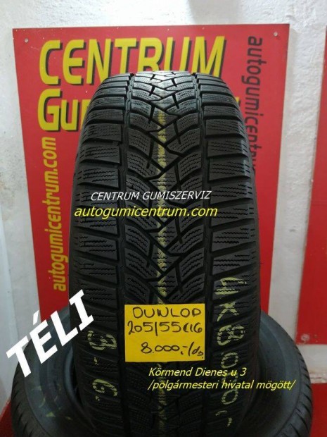 205/55R16 hasznlt tli gumi Dunlop 3.gar