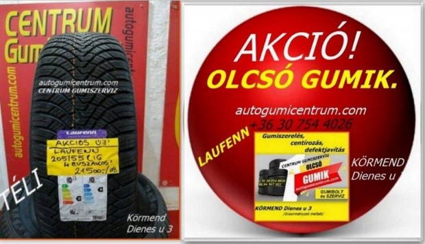 205/55R16  4 vszakos gumi -Laufenn