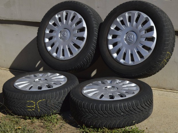205/55 R16 Gyári Skoda téli kerék gumi lemezfelni dísztárcsa 5x112