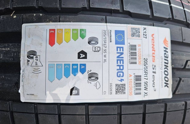 205/55 R17 Hankook nyári gumi új 4db 2024