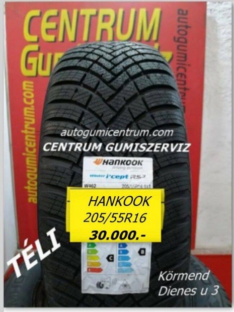 205/55r16 tli gumi jak -Hankook. 30.000 Ft