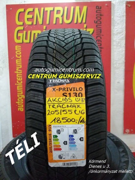 205/55r16 tli gumi jak -Tracmax. 18.500 Ft