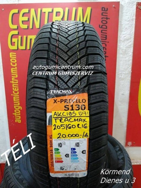 205/60r16 tli gumi jak -Tracmax. 20.000 Ft