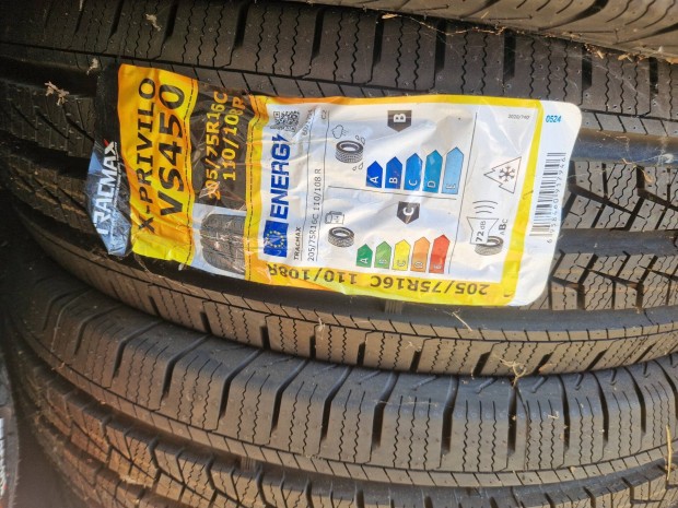 205/75r16C Tracmax új teli garnitúra