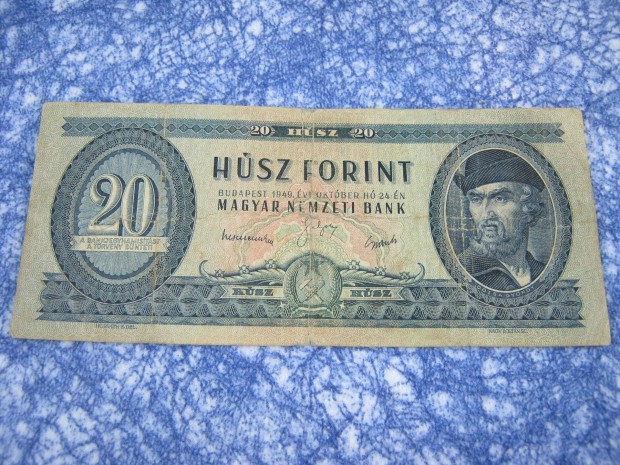 20 Forint 1949 papírpénz, bankjegy