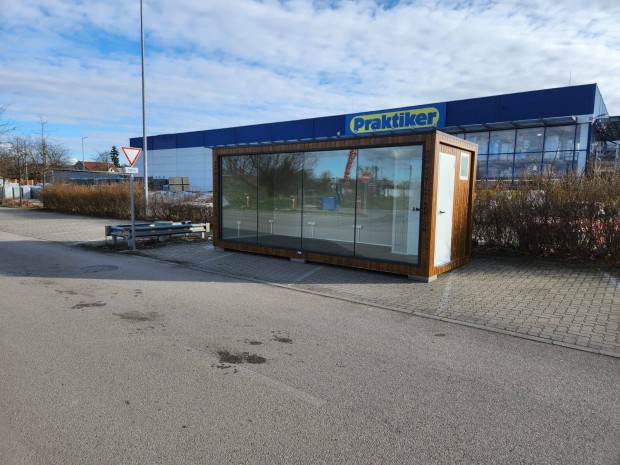 20' Egyedi Panoráma látvány konténer üzlethelyiség