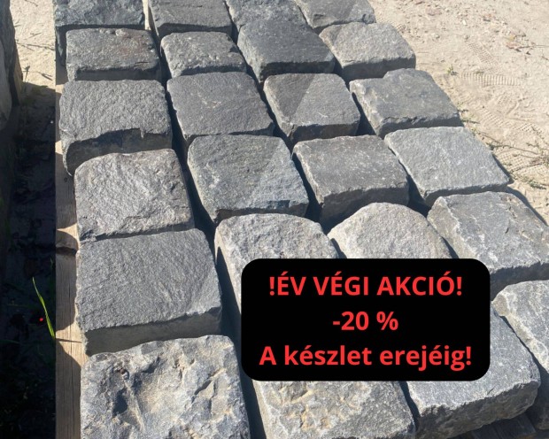 20 % akci Bazalt kockak, macskak 18 x 18 cm-es trk j