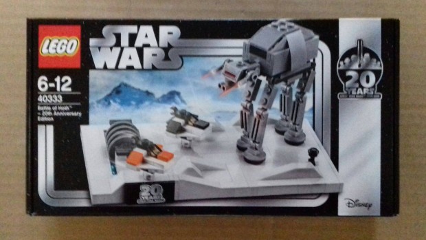 20. évfordulós bontatlan Star Wars LEGO 40333 Hothi csata dioráma után
