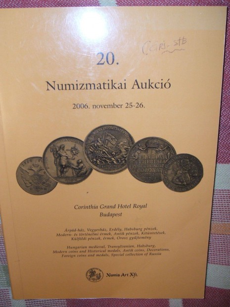 20. numizmatikai akci. Knyv