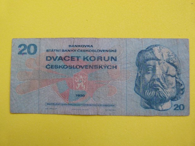 20 csehszlovk korona 1970