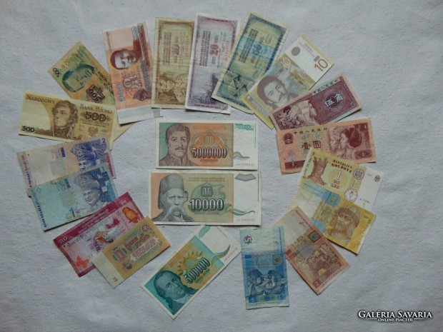 20 darab külföldi bankjegy LOT ! 03