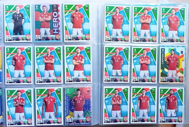 20 darab magyar vlogatott focis krtya Topps Euro 2024 Match Attax