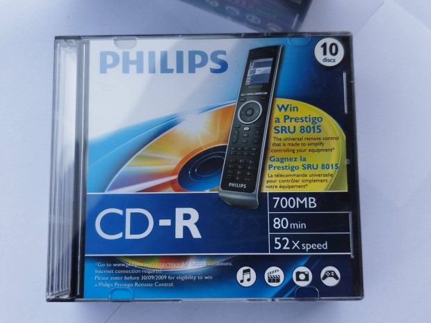 20 db Philips cd-r 700mb 80min 52x bontatlan csomagolsban