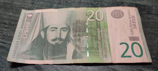 20 dinros bankjegy Szerbiabl