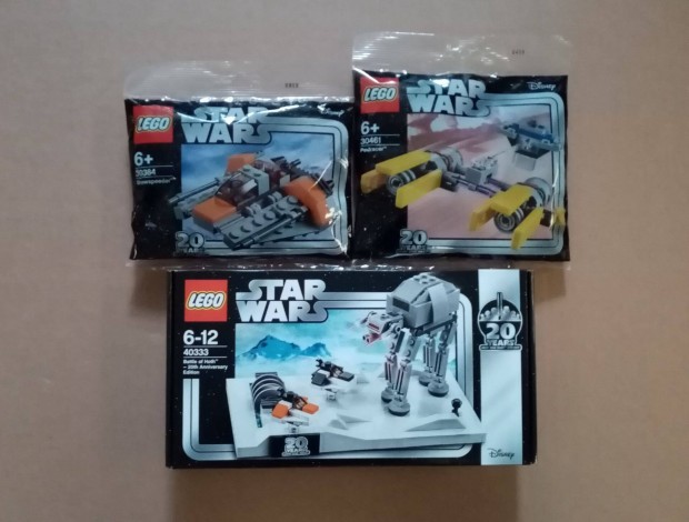 20.évfordulós bontatlan Star Wars LEGO 30461 + 30384 + 40333 utánvét