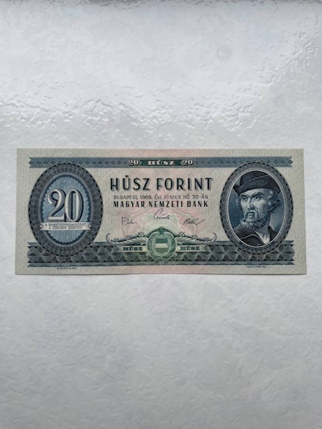 20 forint 1969 hajtatlan UNC bankjegy